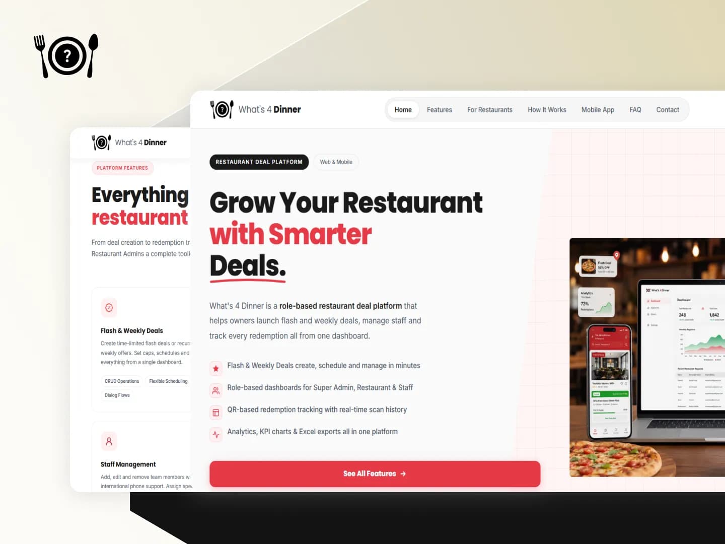 Whatâ€™s 4 Dinner â€“ Restaurant Deal & Admin Platform