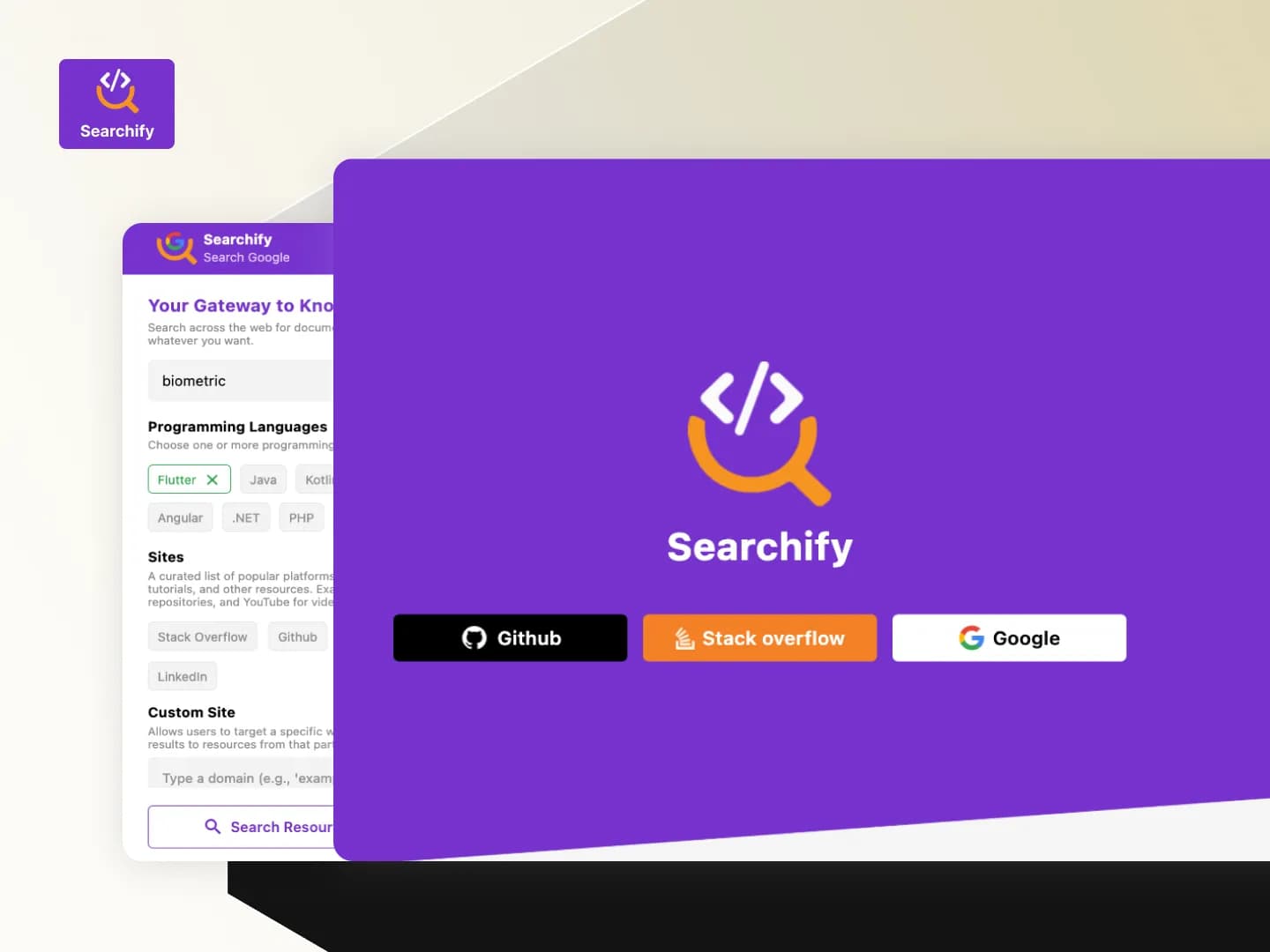 Searchify â€“ Multi-Platform Developer Search Aggregator