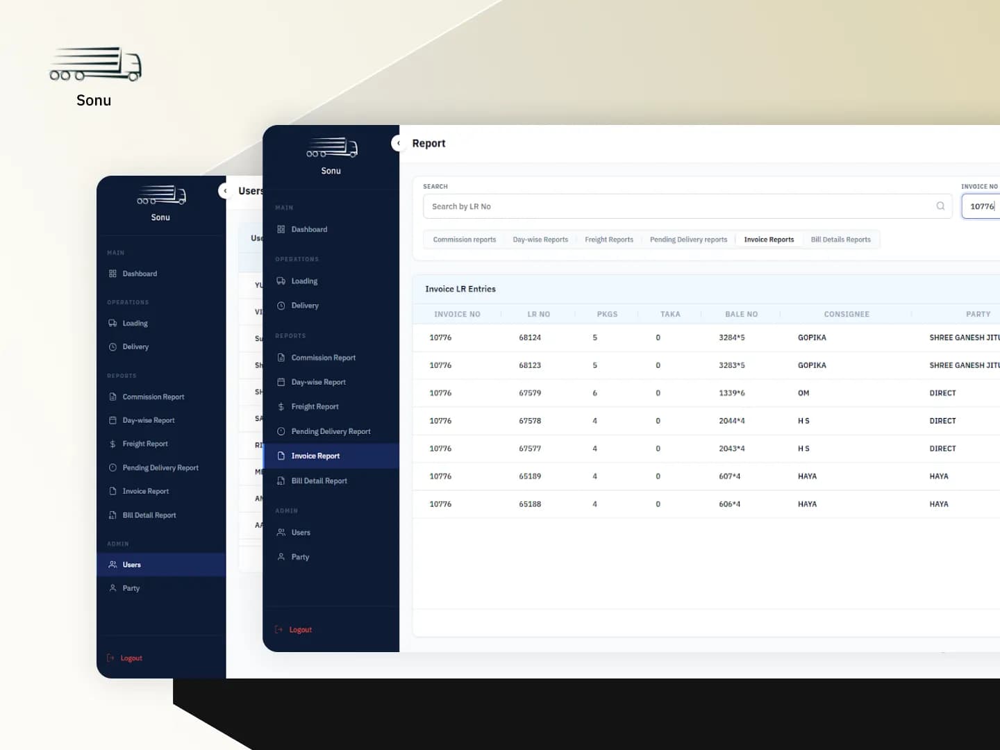 SonuÂ RoadlinesÂ Admin Portal